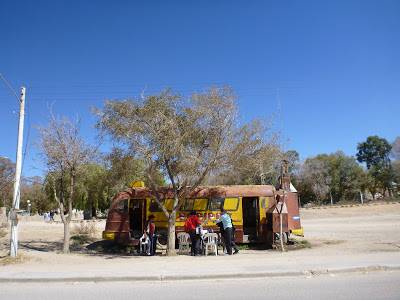 Lunch bus at the Argentina-Bolivia border.