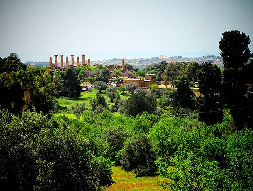 View of valley, Sicily.