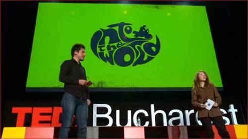 Ionut and Ana at TED Conference in Bucharest.