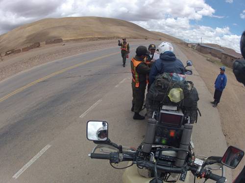 Speed trap, Bolivia.