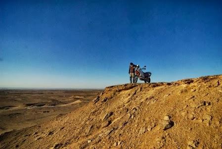 Wild camping in desert, north Africa.