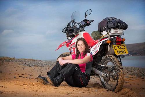 Steph Jeavons with Honda CRF 250L.