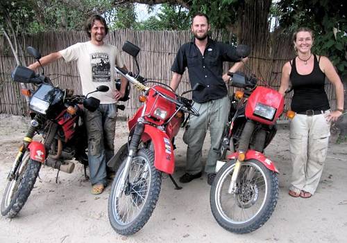 Technomadic Jim with Dave and Marly in Botswana.