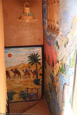 Wall paintings in Morocco.