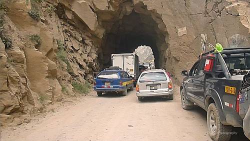 Traffic standoff in Peru.