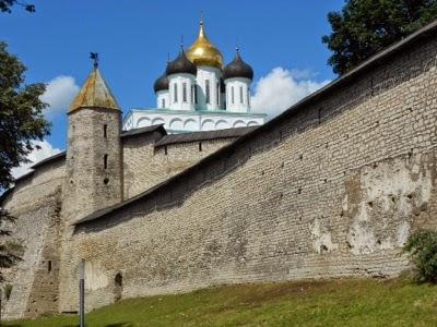 City walls in Pskov.