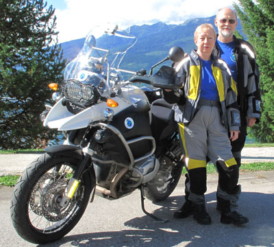 Grant and Susan with the GSA 1200 - thanks Touratech!