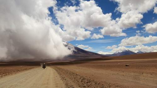Here comes the cloud on the Lagunas Route between Bolivia and Chile.
