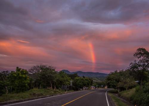 Felipe and Sylvana, rainbow in Nicaragua.