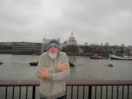 Paul Nomad in chilly London.