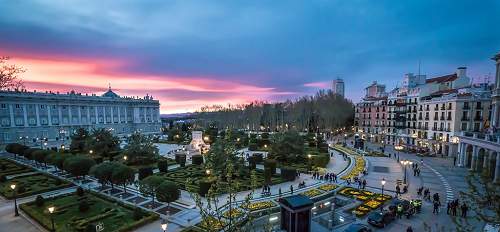 Palais Royale on the Plaza Oriente in Madrid, Spain.