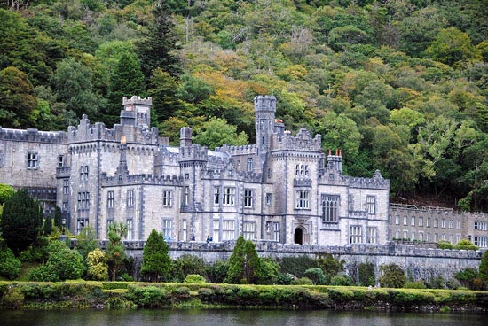 Gene and Neda in Kylemore Abbey, Ireland.