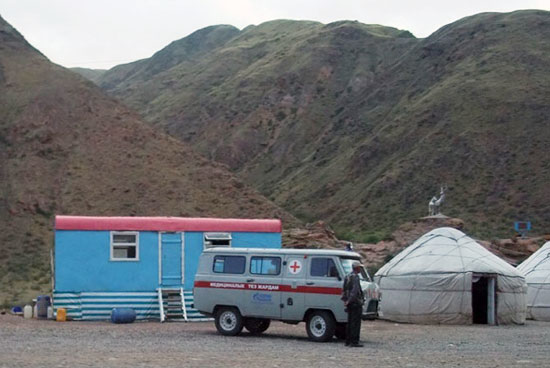 Siberia ambulance and yurt camp