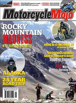 Motorcycle Mojo June 2017 article on HUMM Rockies.