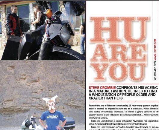 HU Are You, Trailbike Adventure Magazine, Australia.