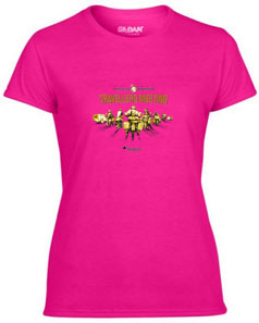 Ladies t-shirt in Pink Raspberry.