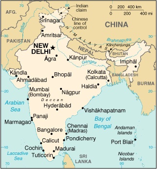 India map.