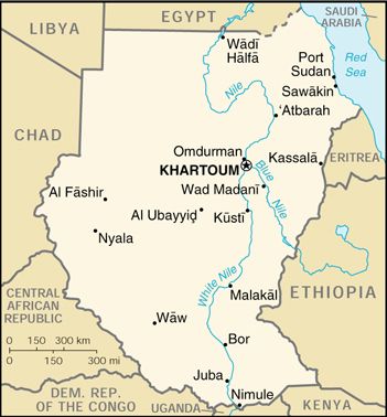 Sudan map.